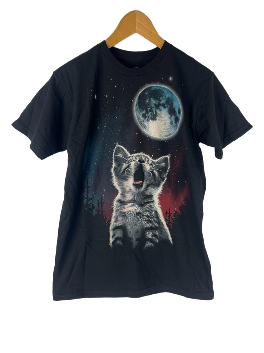 Paris Truck Co. Full Moon Kitty Black White Multi Size S S/s Vintage Shirt