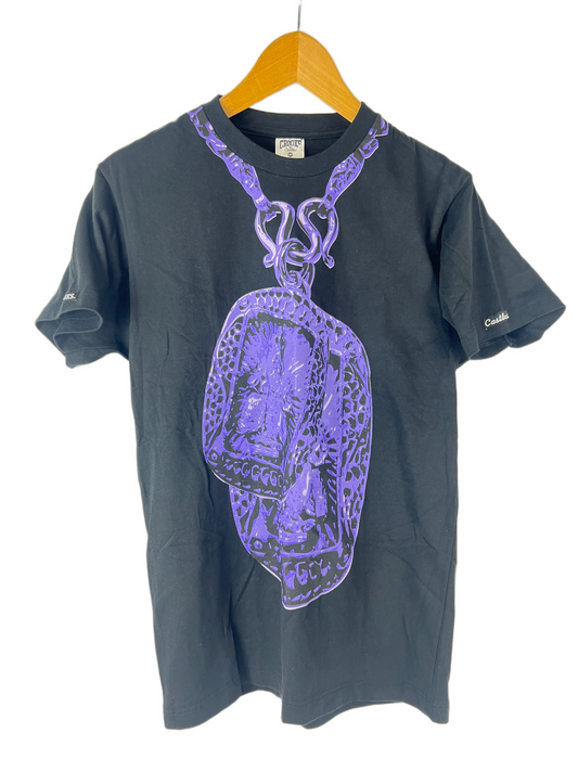 Crooks & Castles Big Chain Black Purple Size S S/s Vintage Shirt