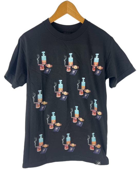 Primitive Essentials Black Multi Size S S/s Vintage Shirt