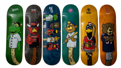 Uprise X Felipe Motta Uprise Pups Mascot Series Complete Collection Set Of 6 Vintage NOS Deck