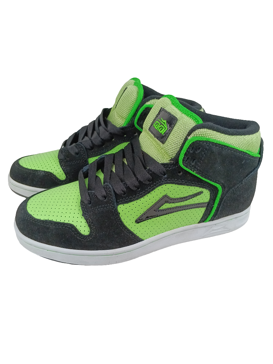 Lakai Telford High Black Green Suede Size 10.5 Shoes