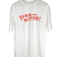 Baker Bake And Destroy White Red Size Large Vintage NOS Shirt