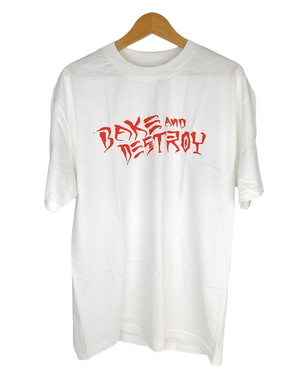 Baker Bake And Destroy White Red Size Medium Vintage NOS Shirt