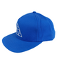 HUF By All Means Necessary Pyramid Logo Blue Silver Vintage Snapback Hat