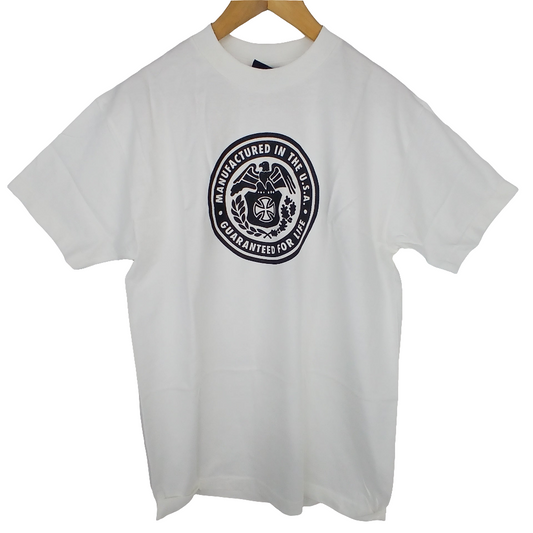 Independent D.O.D. MFG USA White Black Mens Size Medium S/s Shirt