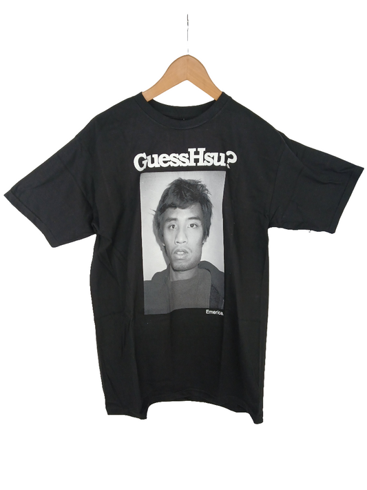 Emerica Jerry Hsu GuessHsu? Portrait Black White Grey Mens Size Medium S/s Vintage Shirt