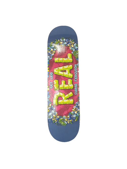 Real Chima Ferguson Get Leid Flowers Blue Red Yellow 8.38" Vintage NOS Deck