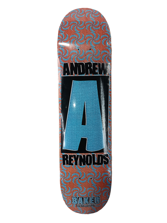 Baker Andrew Reynolds Initial Red And Blue Swirls 7.75 Skateboard Deck