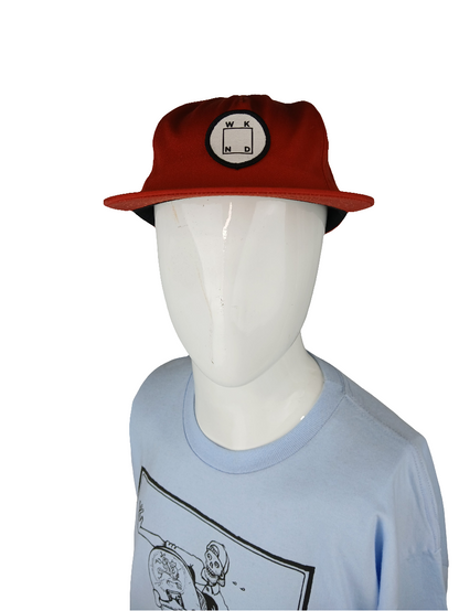 WKND Orange White Black Flat Bill Snapback Hat