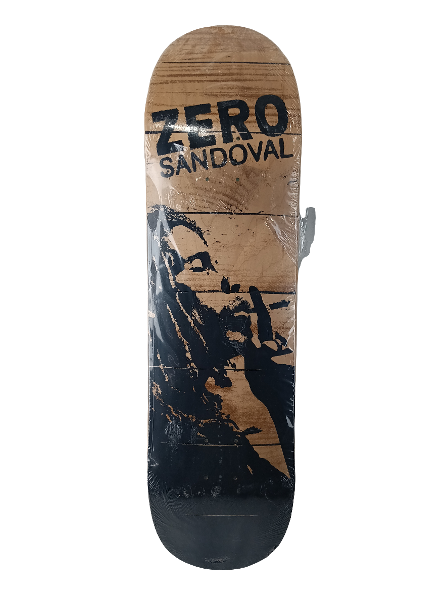 Zero Tomy Sandoval Bob Marley Burnin' Black Brown 8.4" Vintage NOS Deck