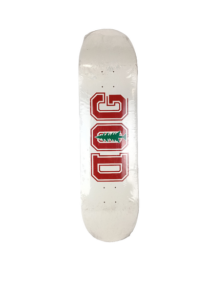 DOG Reno Pine Tree White Green Red Size 8.6 Vintage NOS Deck