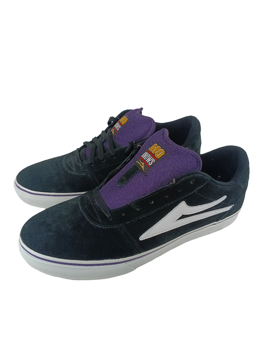 Lakai Manchester Select MO KNOWS Black Purple Suede Size 12 Shoes