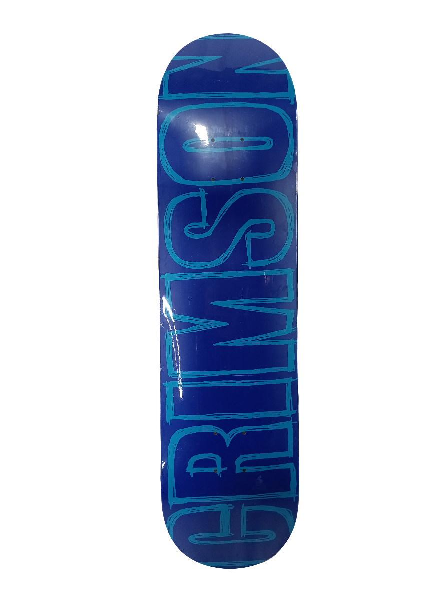 Crimson Skateboards Crimson Team Logo Teal Blue Size 8" Vintage NOS Deck