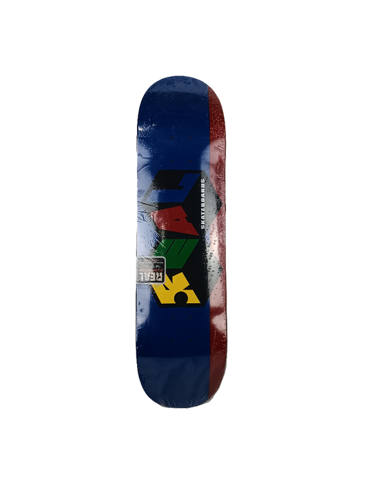 Real City Blocks Board Blue Red Yellow Size 8.5" Skateboard Deck