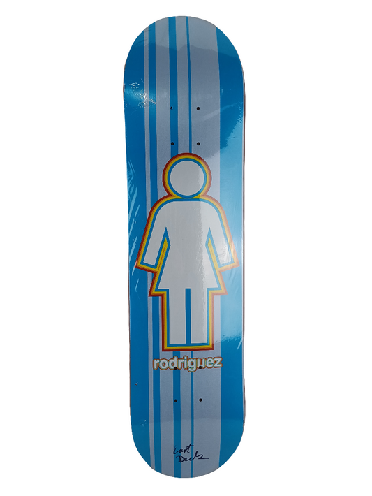 Girl Paul Rodriguez Last Pro Model Rainbow Girl Logo Blue White Rainbow 7.5" Vintage NOS Deck