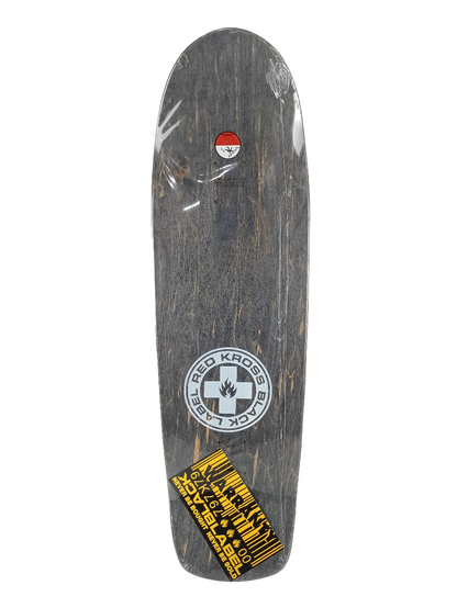 Black Label Christian Hosoi Red Kross Sun Shine Graphic Black White Grey Size 9.25 Shaped Skateboard Deck
