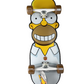 Santa Cruz The Homer Cruzer Size 10.1" X 31.7" Vintage NOS Cruiser Complete Skateboard