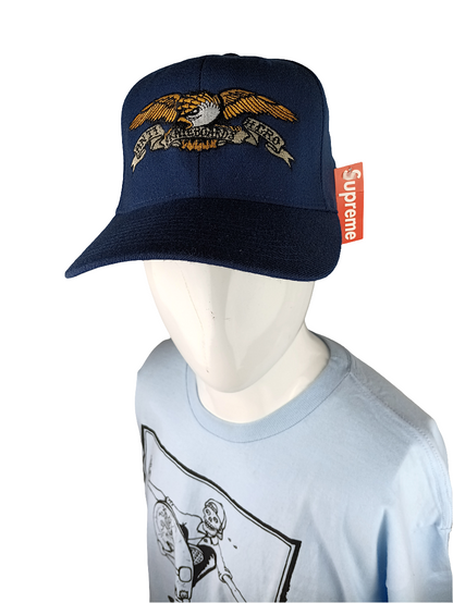 Anti-Hero Eagle Gold Blue Vintage NOS Flexfit Hat