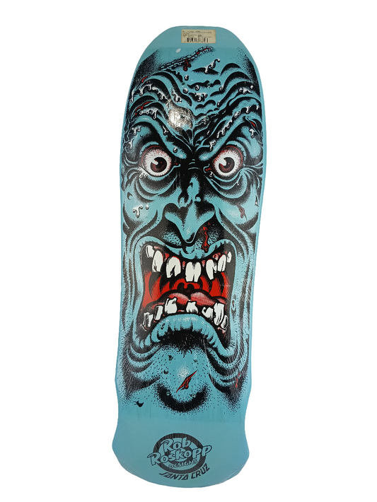 Santa Cruz Rob Roskopp Face Powerply Blue 9.5'' Skateboard Deck 2017 Reissue