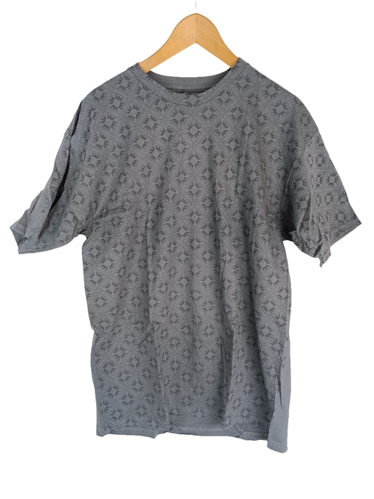 Supra Crown Burst Charcoal Black Size Large S/s Shirt