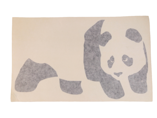 Enjoi Panda Black White 12" x 7.5 (Large) Vintage NOS Die-Cut Sticker