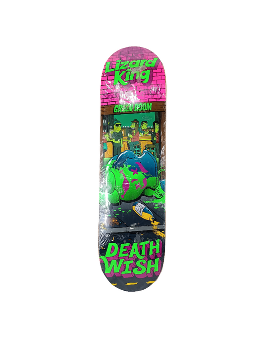 Deathwish Lizard King Kool Aid 2 Green Pink Multicolor Size 8.5" Vintage NOS Deck (Dp)