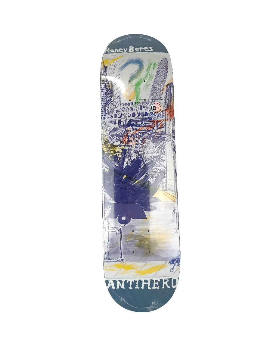 Anti-Hero Raney Beres SF Then & Now Blue Purple White Size 8.12" Vintage NOS Deck