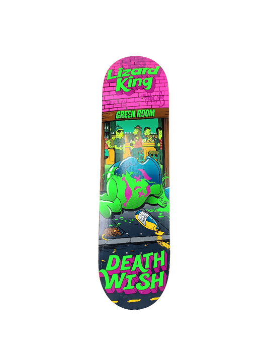 Deathwish Lizard King Kool Aid 2 Green Pink Multicolor Size 8.5" Vintage NOS Deck