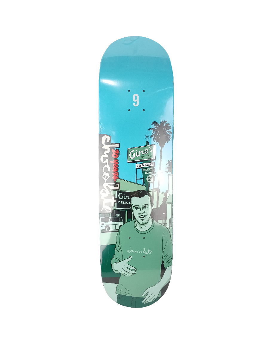 Chocolate 20 Years Gino Iannucci City Series Blue White Green Size 8.5 Vintage NOS Deck