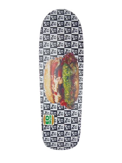 Prime Ed Templeton Veggie Burger Black White 10" Skateboard Deck