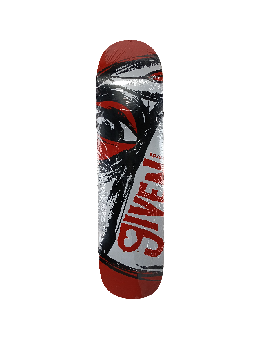 Given Eye Graphic White Black Red Size 8 Skateboard Deck