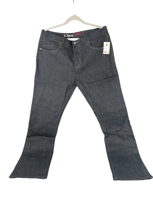 Altamont Andrew Reynolds Wilshire Signature Fit Indigo Wax Denim Size 34 Waist 34 Length Vintage Jeans