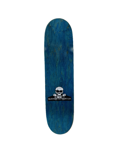 Black Rebel Skateboard Club B.R.S.C. Cheetah Print Black White Skull Size 8.5 Vintage NOS Deck