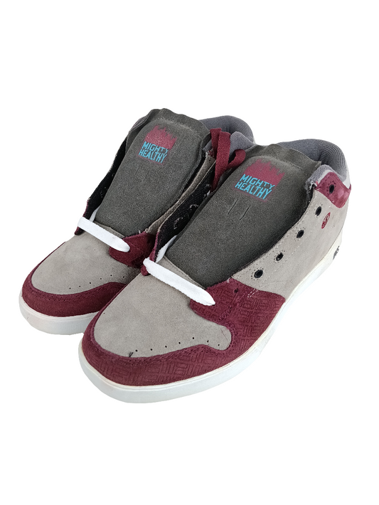 DVS Huf 5 Mid O.I. Keith Hufnagel Grey Maroon Suede - Mighty Size 10 Shoes