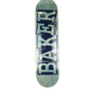 Baker Bryan Herman Blue Woodgrain Black Block Letters Size 8.25 Vintage NOS Deck