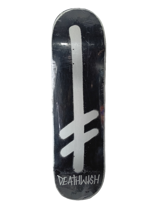 Deathwish Classic Spray Logo Black White Size 8.4" Vintage NOS Deck