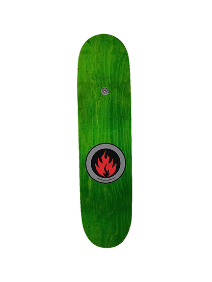 Black Label Flame 1988 Black Red Grey Size 8.475 Vintage NOS Deck