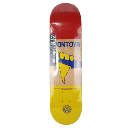 Boulevard Danny Montoya En Solidardidad Con Los Hermanos De America Latina Yellow Tan Red Size 8.12" Vintage NOS Deck