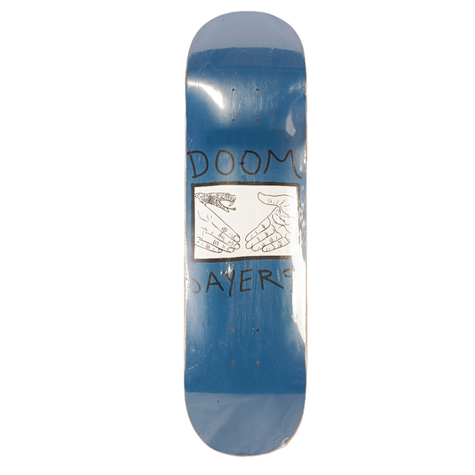 Doomsayers Snake Handshake Blue White Black Size 8.5" Vintage NOS Deck