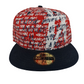 New Era Altamont 59Fifty Andrew Reynolds A Navy Red White All Over Print Size 7.3/8 Vintage Hat