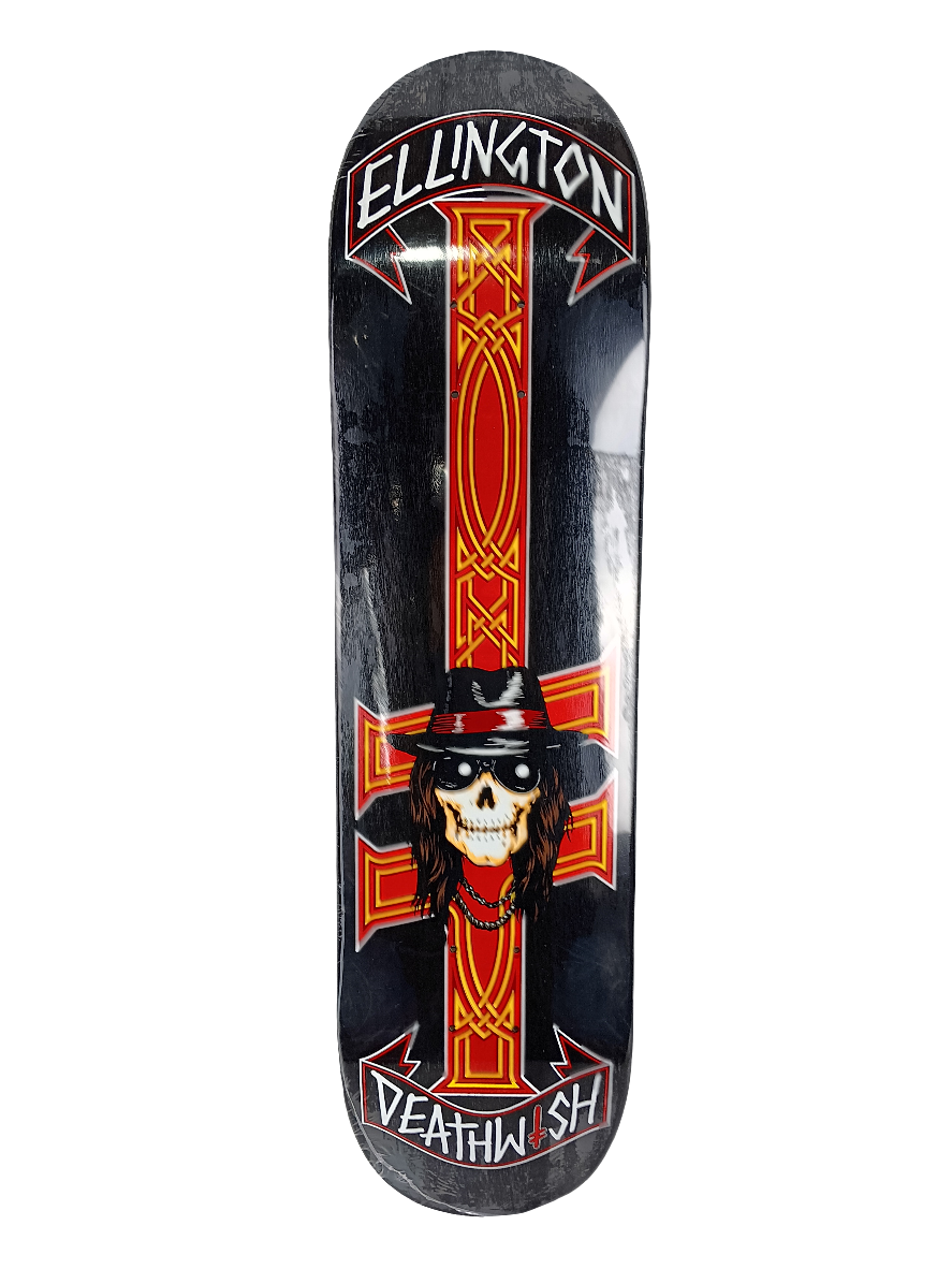 Deathwish Erik Ellington Fedora Graphic Black Multi Color Size 7.78 Skateboard Deck