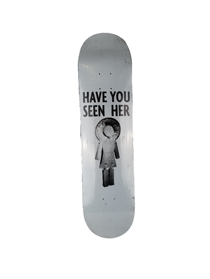 Girl Skateboards Have You Seen Her Animal Chin White Grey Black Size 7.34 Vintage NOS Deck