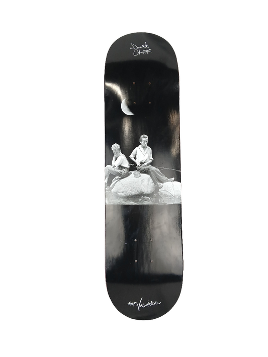 The Vacation David Clark Gone Fishing' Black White Size 8.25" Vintage NOS Deck