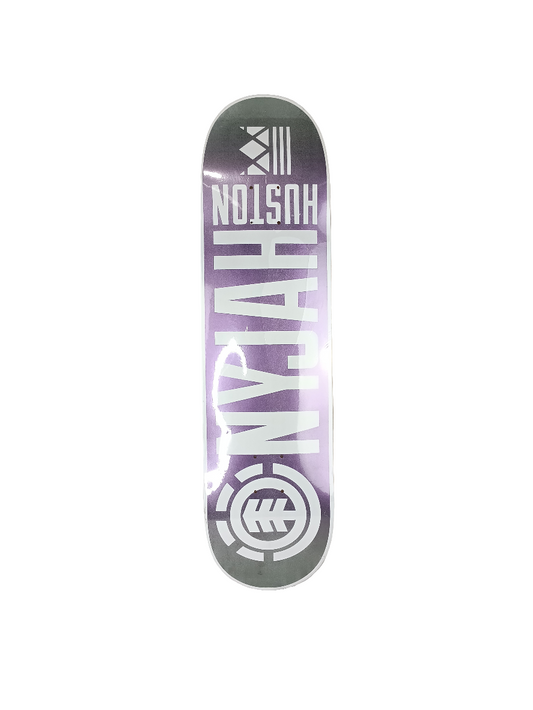 Element Nyjah Huston Pro Model White Green Purple Sparkle Size 8.25 Skateboard Deck