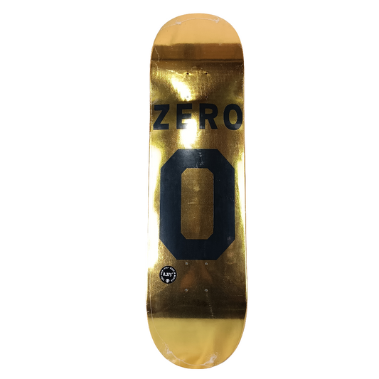 Zero 0 Gold Foil Black Size 8.375" Vintage NOS Deck