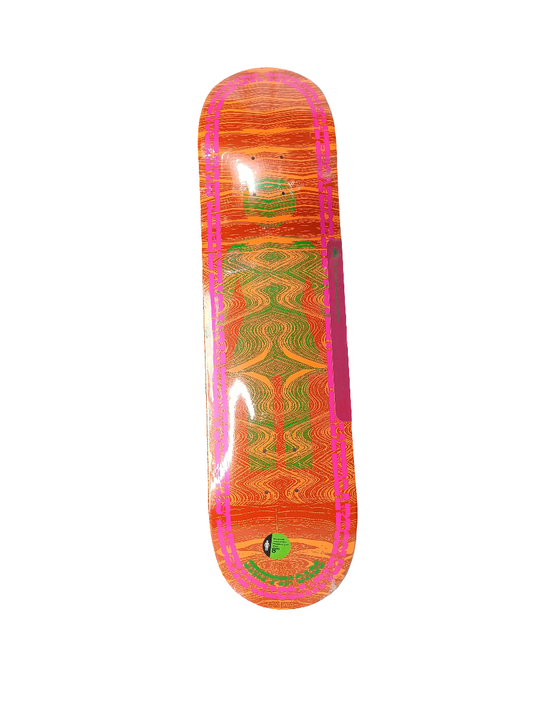 Girl Griffin Gass Vibration Graphic Orange Pink Green Size 8 Skateboard Deck