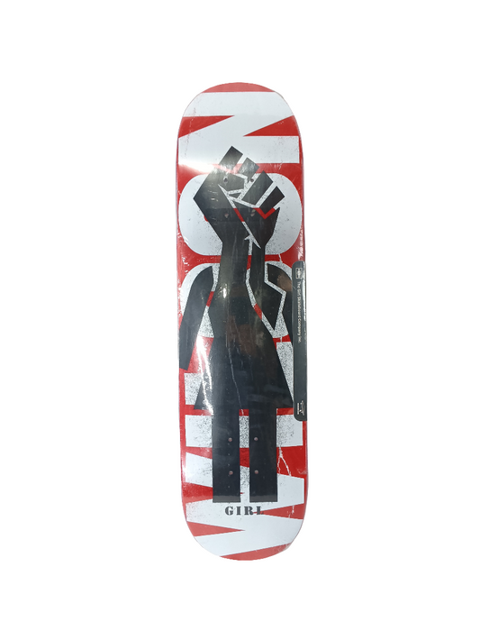 Girl Geron Wilson Fist Graphic Red White Black Size 8.3 Skateboard Deck