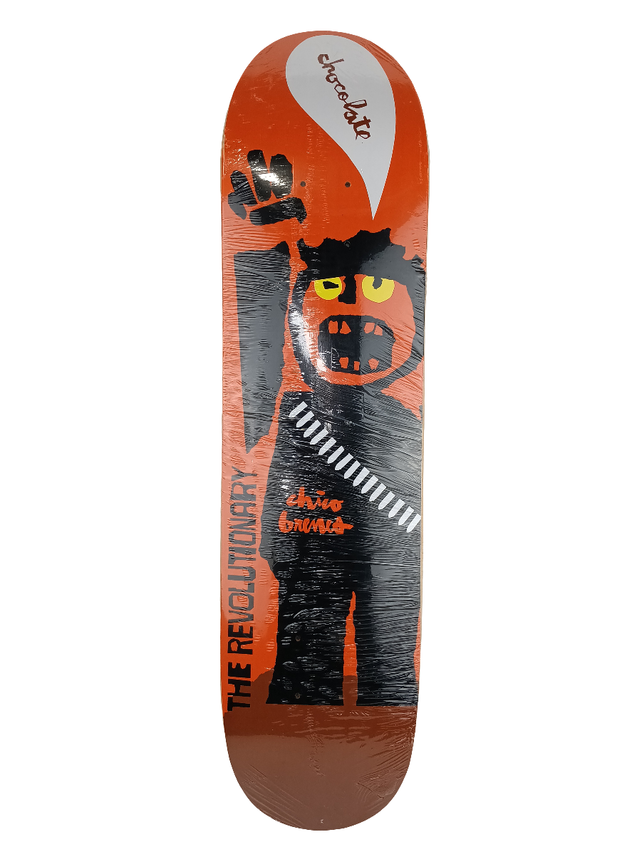 Chocolate Chico Brenes The Revolutionary Orange Black White 7.5" Vintage NOS Deck