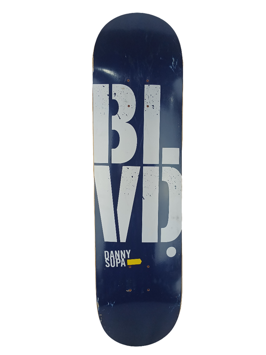 Boulevard BLVD Danny Supa Blue White Size 8" Vintage NOS Deck