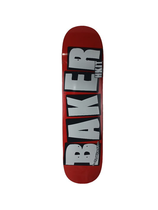 Baker Block Letters Logo HKIT Black Red White Size 7.75" Vintage NOS Deck